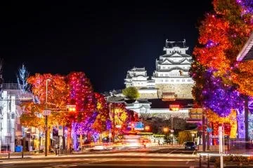 大手前通りイルミネーション（大手前通りから見た様子）